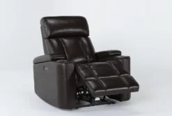 Eastwood Espresso Home Theater Power Wallaway Recliner With Power Headrest & USB -Living Room Furniture Shop 260961 brown polyester wallaway recline 23