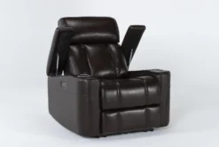 Eastwood Espresso Home Theater Power Wallaway Recliner With Power Headrest & USB -Living Room Furniture Shop 260961 brown polyester wallaway side 19