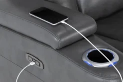 Eastwood Graphite Home Theater Power Wallaway Recliner With Power Headrest & USB 18 Eastwood Graphite Home Theater Power Wallaway Recliner With Power Headrest & USB -Living Room Furniture Shop 260962 grey polyester wallaway hardware 51