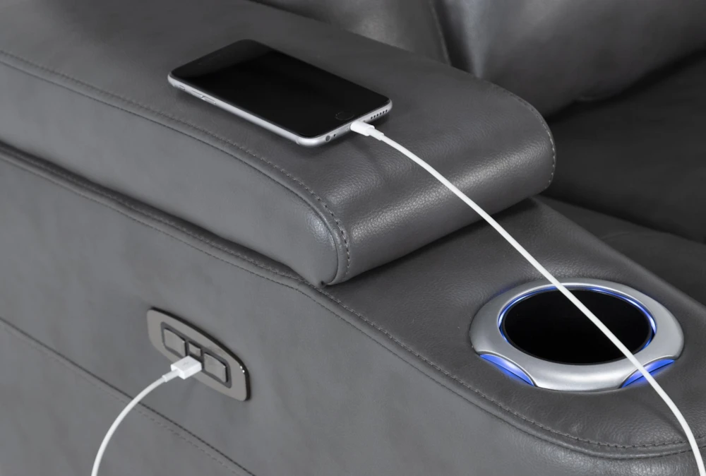 Eastwood Graphite Home Theater Power Wallaway Recliner With Power Headrest & USB 8 Eastwood Graphite Home Theater Power Wallaway Recliner With Power Headrest & USB - Image 8