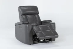 Eastwood Graphite Home Theater Power Wallaway Recliner With Power Headrest & USB 14 Eastwood Graphite Home Theater Power Wallaway Recliner With Power Headrest & USB -Living Room Furniture Shop 260962 grey polyester wallaway recline 23