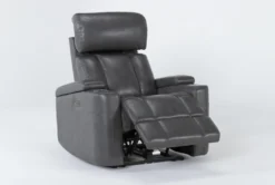 Eastwood Graphite Home Theater Power Wallaway Recliner With Power Headrest & USB 15 Eastwood Graphite Home Theater Power Wallaway Recliner With Power Headrest & USB -Living Room Furniture Shop 260962 grey polyester wallaway recline 24