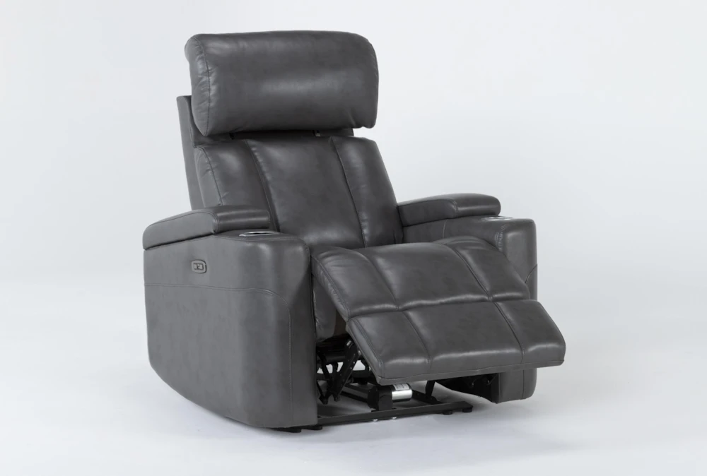Eastwood Graphite Home Theater Power Wallaway Recliner With Power Headrest & USB 5 Eastwood Graphite Home Theater Power Wallaway Recliner With Power Headrest & USB - Image 5
