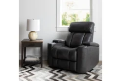 Eastwood Graphite Home Theater Power Wallaway Recliner With Power Headrest & USB 21 Eastwood Graphite Home Theater Power Wallaway Recliner With Power Headrest & USB -Living Room Furniture Shop 260962 grey polyester wallaway room 59