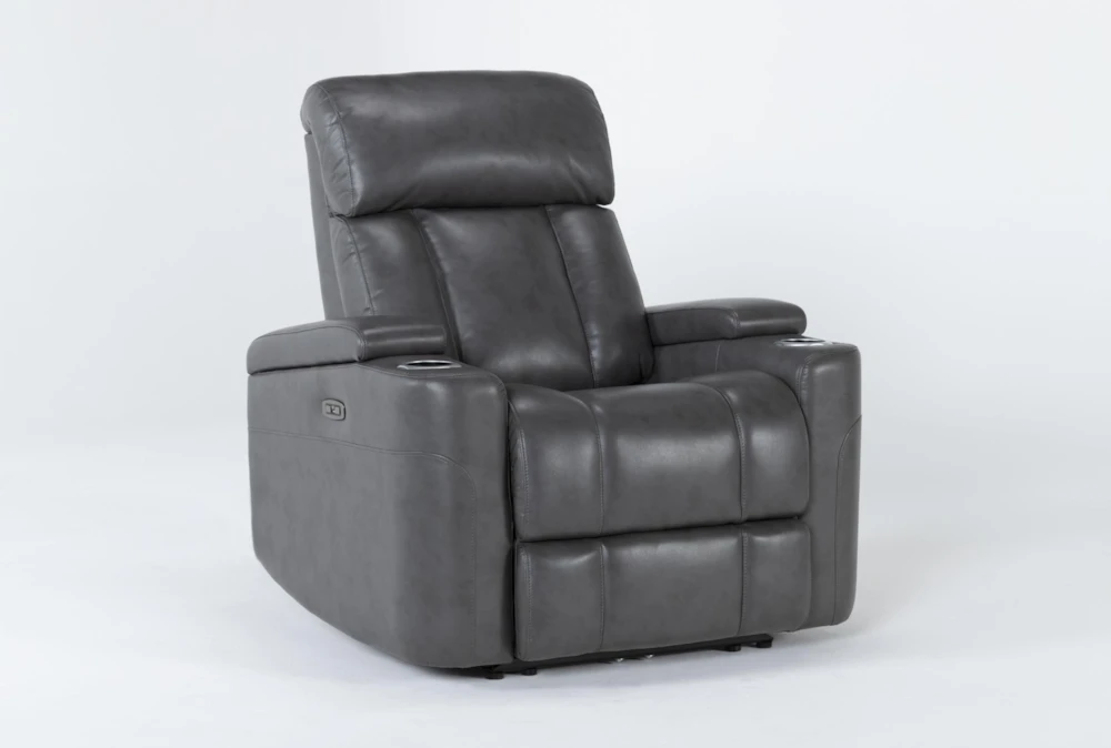 Eastwood Graphite Home Theater Power Wallaway Recliner With Power Headrest & USB 2 Eastwood Graphite Home Theater Power Wallaway Recliner With Power Headrest & USB - Image 2