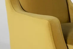 Faust II 31" Velvet Accent Chair -Living Room Furniture Shop 260984 yellow fabric accent chair arm 25