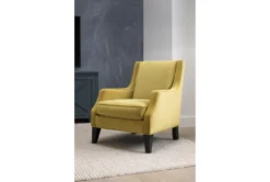 Faust II 31" Velvet Accent Chair -Living Room Furniture Shop 260984 yellow fabric accent chair room 62