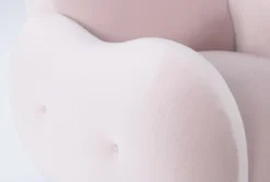 Amber 33" Velvet Accent Chair -Living Room Furniture Shop 260985 pink fabric accent chair detail 44