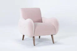 Amber 33" Velvet Accent Chair -Living Room Furniture Shop 260985 pink fabric accent chair side 19