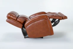 Victor Chestnut Power Zero Gravity Recliner With Power Headrest & Lumbar -Living Room Furniture Shop 261004 brown leather recliner v2 detail 40
