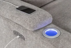 Frazier Stone Power Wallaway Recliner Recliner With Power Headrest & USB -Living Room Furniture Shop 261569 brown polyester wallaway hardware 51