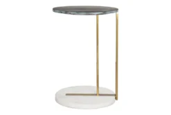Gold + Silver C Table 22 Gold + Silver C Table -Living Room Furniture Shop 261934 black marble accent table detail 58
