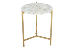 Gold + White Accent Table
