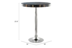 Black Geo Pattern Accent Table -Living Room Furniture Shop 261948 multicolor marble accent table detail 59