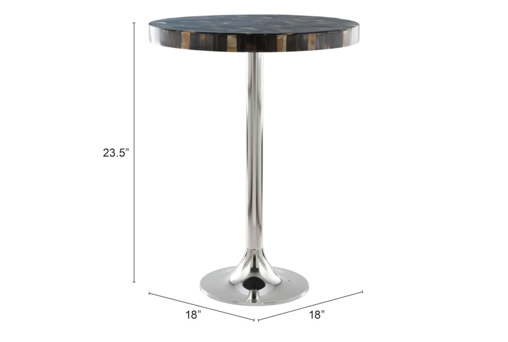 Black Geo Pattern Accent Table - Image 5