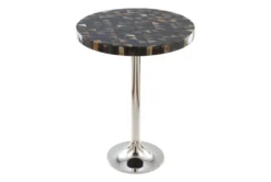 Black Geo Pattern Accent Table -Living Room Furniture Shop 261948 multicolor marble accent table detail 60