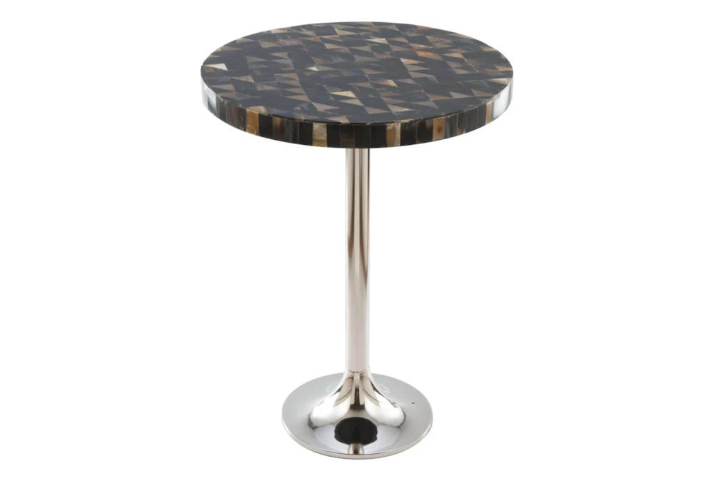 Black Geo Pattern Accent Table - Image 6