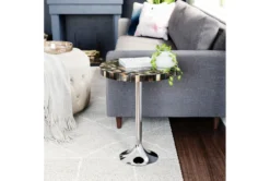 Black Geo Pattern Accent Table -Living Room Furniture Shop 261948 multicolor marble accent table room 85