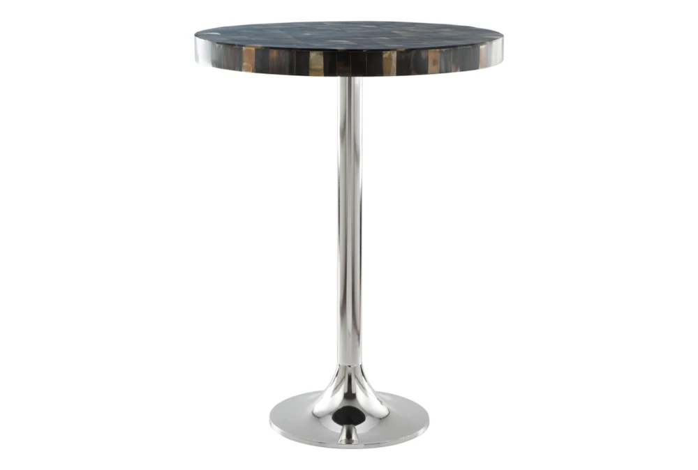 Black Geo Pattern Accent Table
