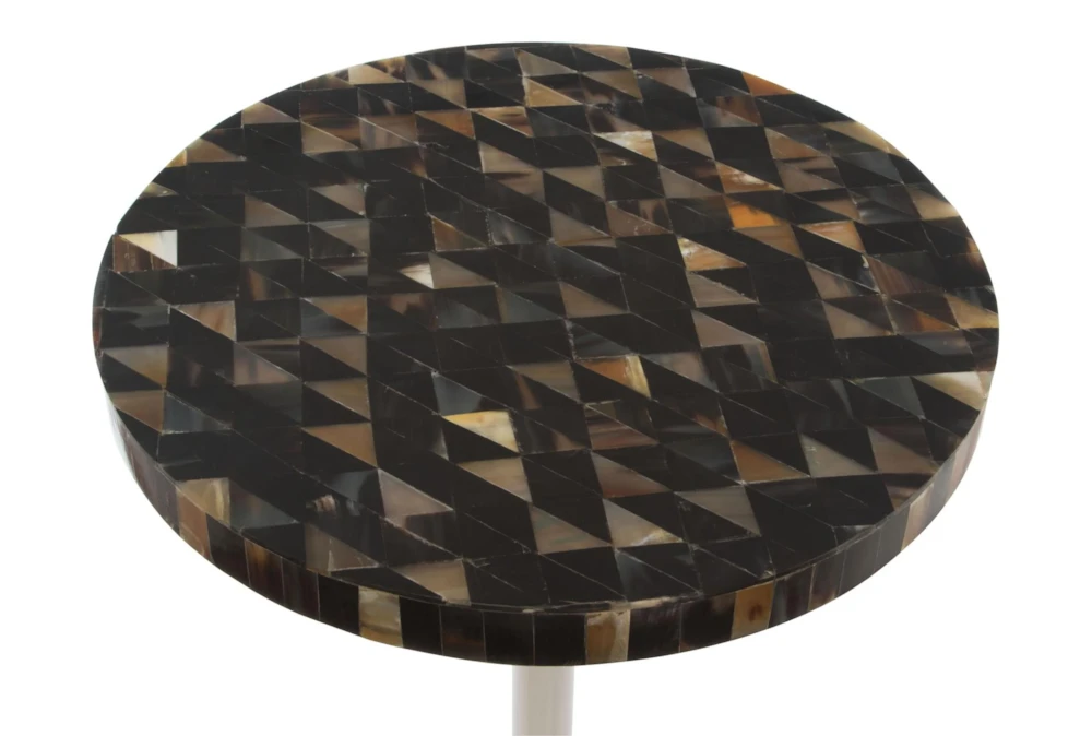 Black Geo Pattern Accent Table - Image 2
