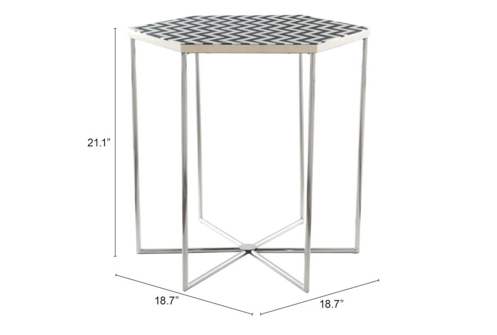 Black + White Pattern Accent Table 2 Black + White Pattern Accent Table - Image 2