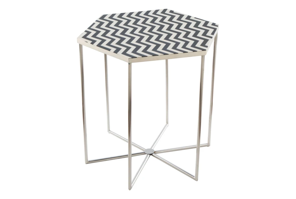 Black + White Pattern Accent Table 9 Black + White Pattern Accent Table - Image 9