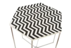Black + White Pattern Accent Table 25 Black + White Pattern Accent Table -Living Room Furniture Shop 261949 black stone accent table detail 64