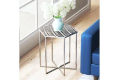 Black + White Pattern Accent Table 24 Black + White Pattern Accent Table -Living Room Furniture Shop 261949 black stone accent table room 86