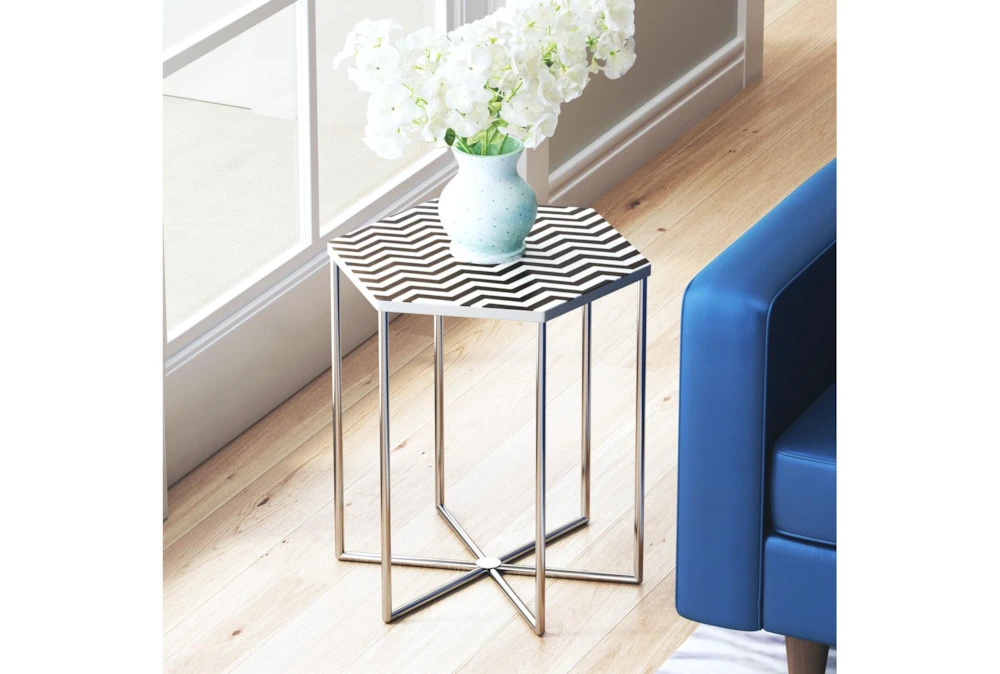 Black + White Pattern Accent Table 12 Black + White Pattern Accent Table - Image 12