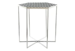 Black + White Pattern Accent Table