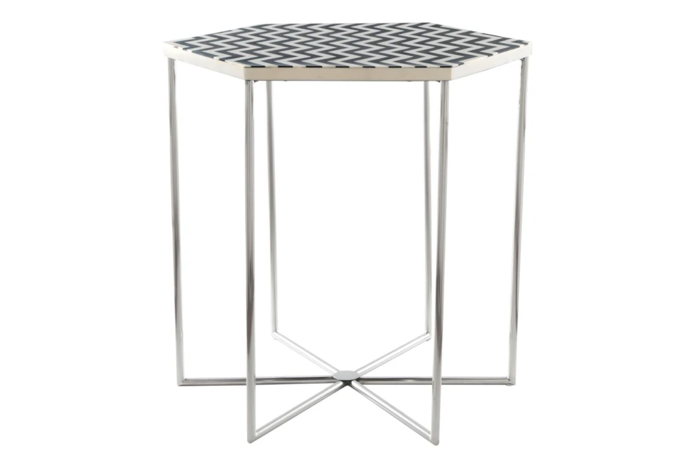 Black + White Pattern Accent Table 1 Black + White Pattern Accent Table