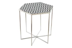 Black + White Pattern Accent Table 15 Black + White Pattern Accent Table -Living Room Furniture Shop 261949 black stone end table detail 45