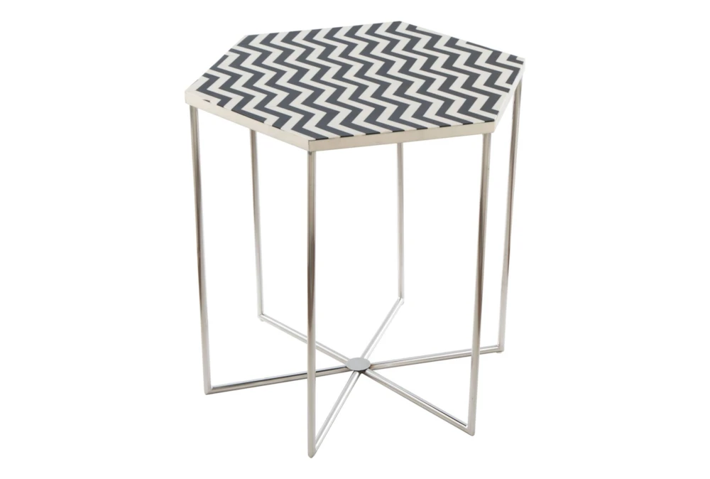 Black + White Pattern Accent Table 3 Black + White Pattern Accent Table - Image 3
