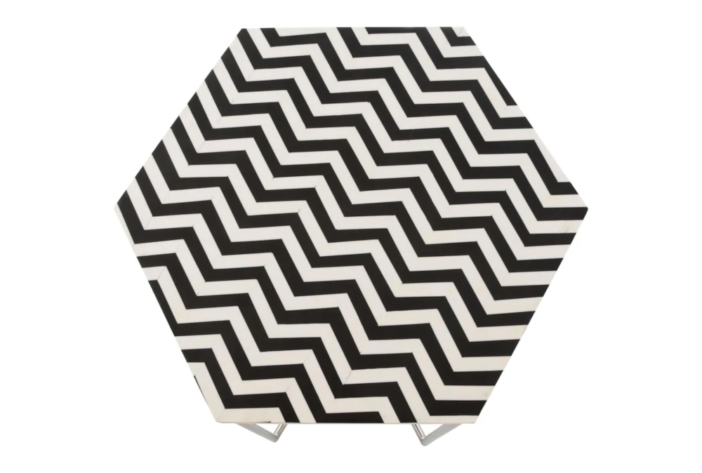Black + White Pattern Accent Table 4 Black + White Pattern Accent Table - Image 4