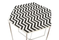 Black + White Pattern Accent Table 17 Black + White Pattern Accent Table -Living Room Furniture Shop 261949 black stone end table detail 47