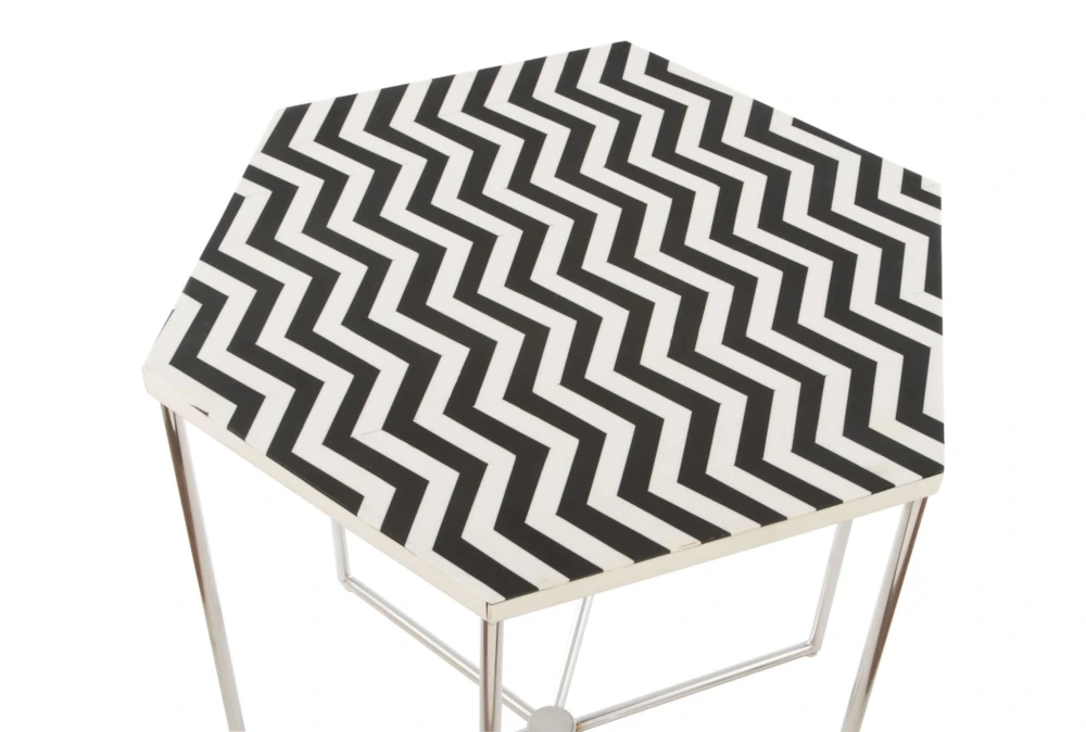 Black + White Pattern Accent Table 5 Black + White Pattern Accent Table - Image 5
