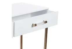 Contemporary White And Bronze 47" Console Table -Living Room Furniture Shop 262791 wood detail 44