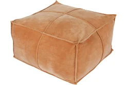Pouf-Orange Velvet