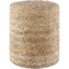 Pouf-Beige Jute Braided