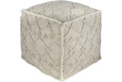 Pouf-Charcoal Diamond Textured