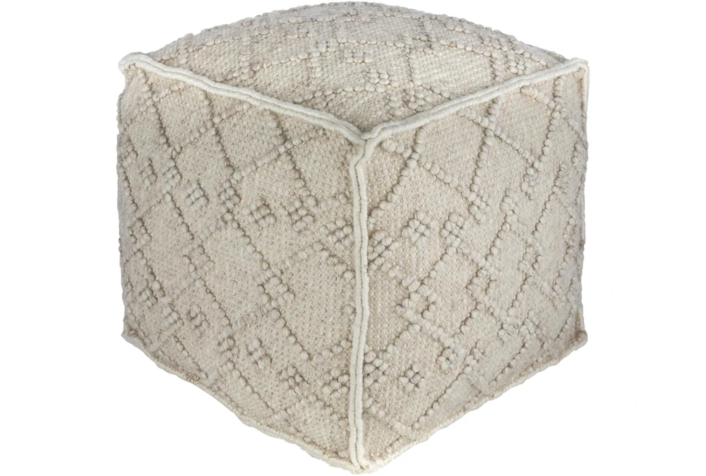 Pouf-Charcoal Diamond Textured 1 Pouf-Charcoal Diamond Textured