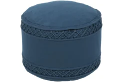 Pouf-Blue Felted Textured
