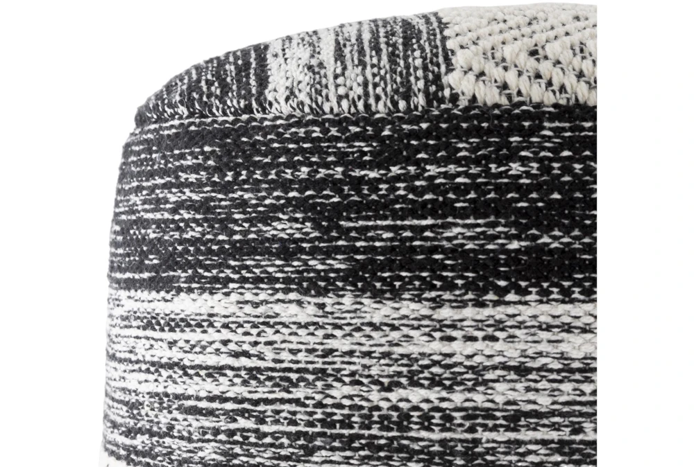 Pouf-Black White Stripe 3 Pouf-Black White Stripe - Image 3