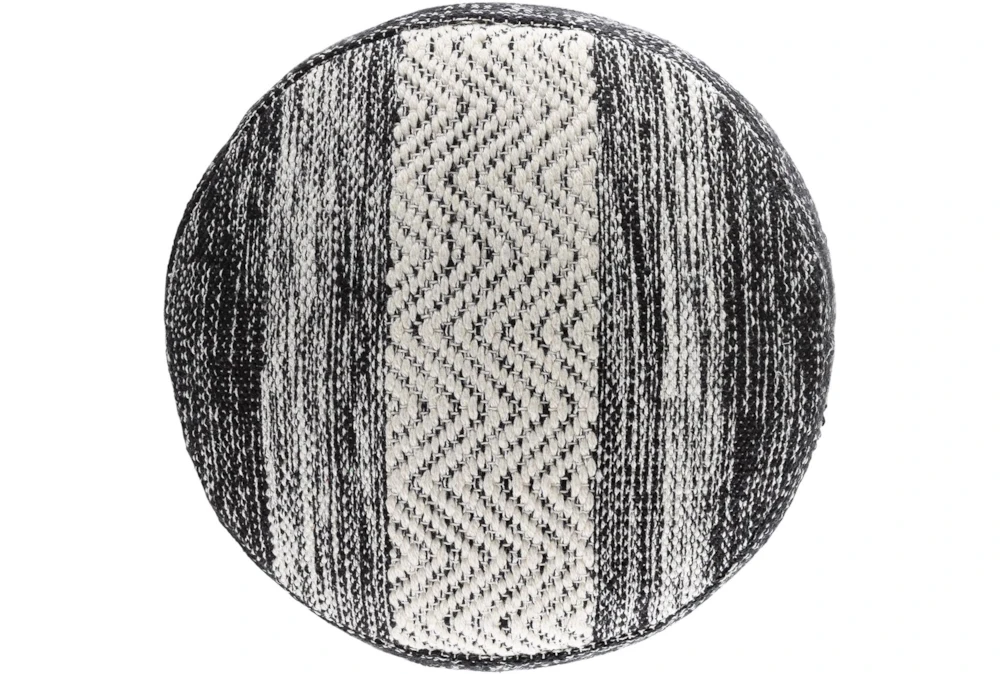 Pouf-Black White Stripe 4 Pouf-Black White Stripe - Image 4