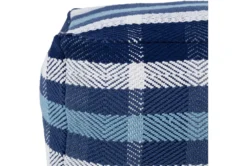 Pouf-Blue White Plaid -Living Room Furniture Shop 262862 fiber detail 44