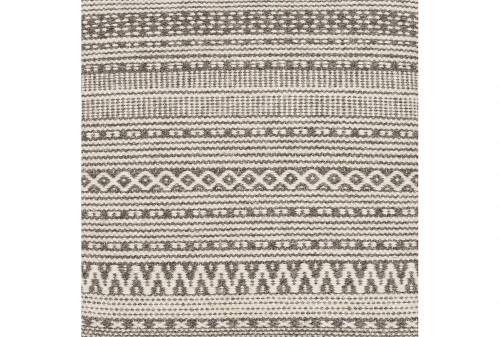 Pouf-Taupe Ivory Textured 2 Pouf-Taupe Ivory Textured - Image 2