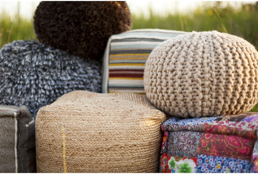 Pouf-Tan Braided Jute 2 Pouf-Tan Braided Jute - Image 2