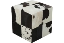 Pouf-Patched Hair On Hide