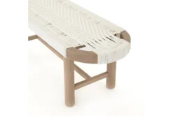 Summer Outdoor Bench-Washed Brown -Living Room Furniture Shop 263139 brown wood bench detail 47