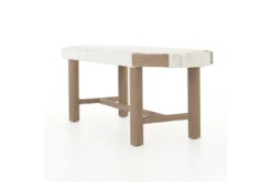 Summer Outdoor Bench-Washed Brown -Living Room Furniture Shop 263139 brown wood bench detail 48